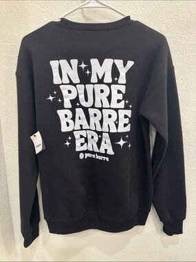 Women’s Pure Barre Black Graphic Crewneck Sweatshirt - Smile Logo